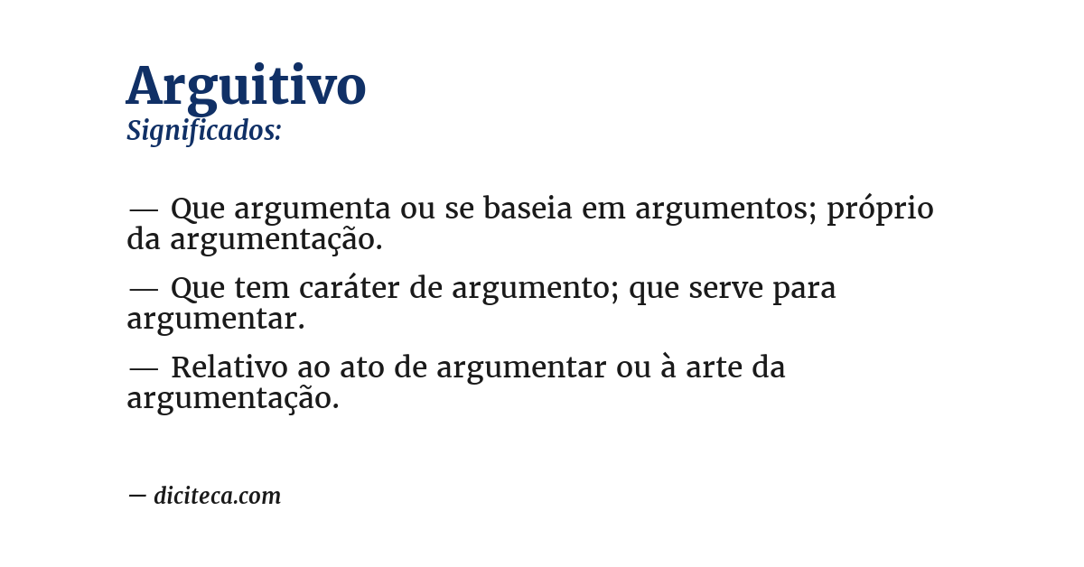 Significado de arguitivo