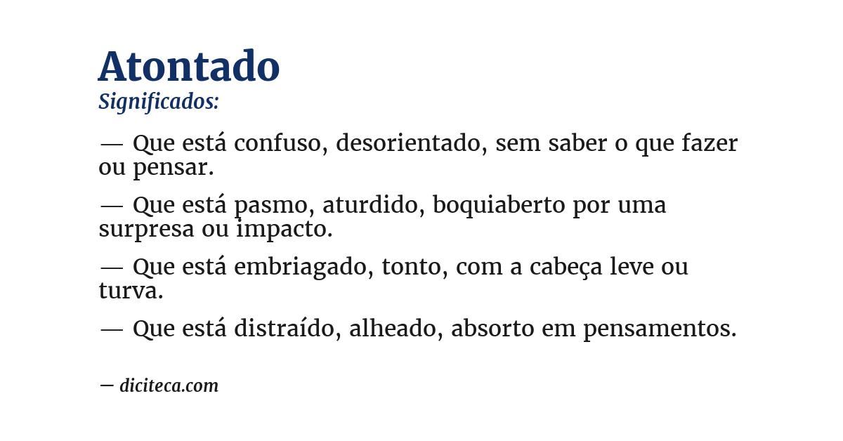 Significado de atontado