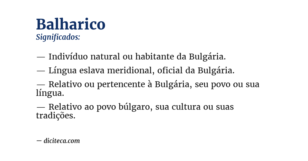Significado de balharico