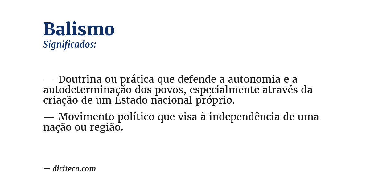 Significado de balismo