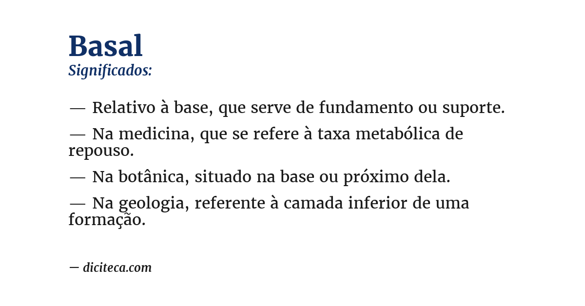 Significado de basal