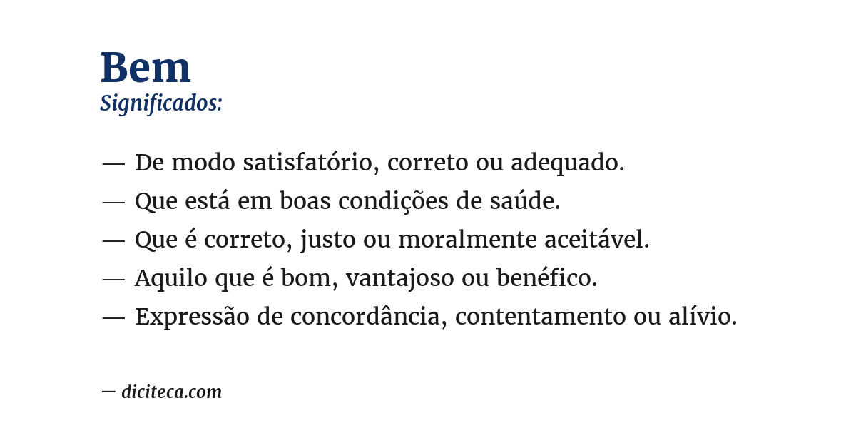 Significado de bem