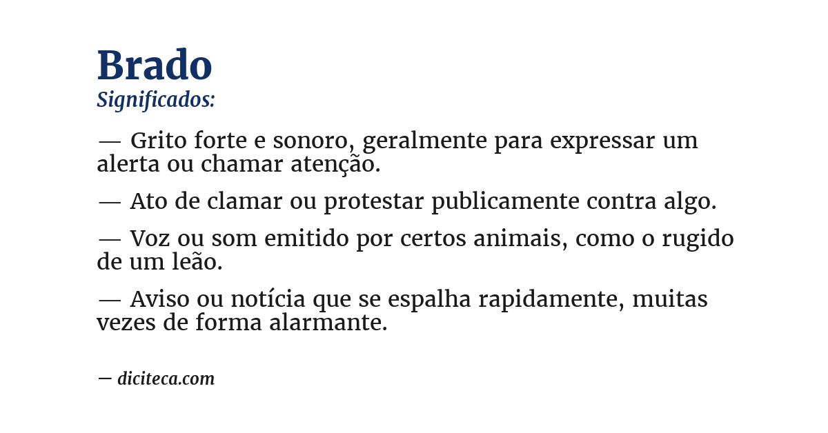 Significado de brado