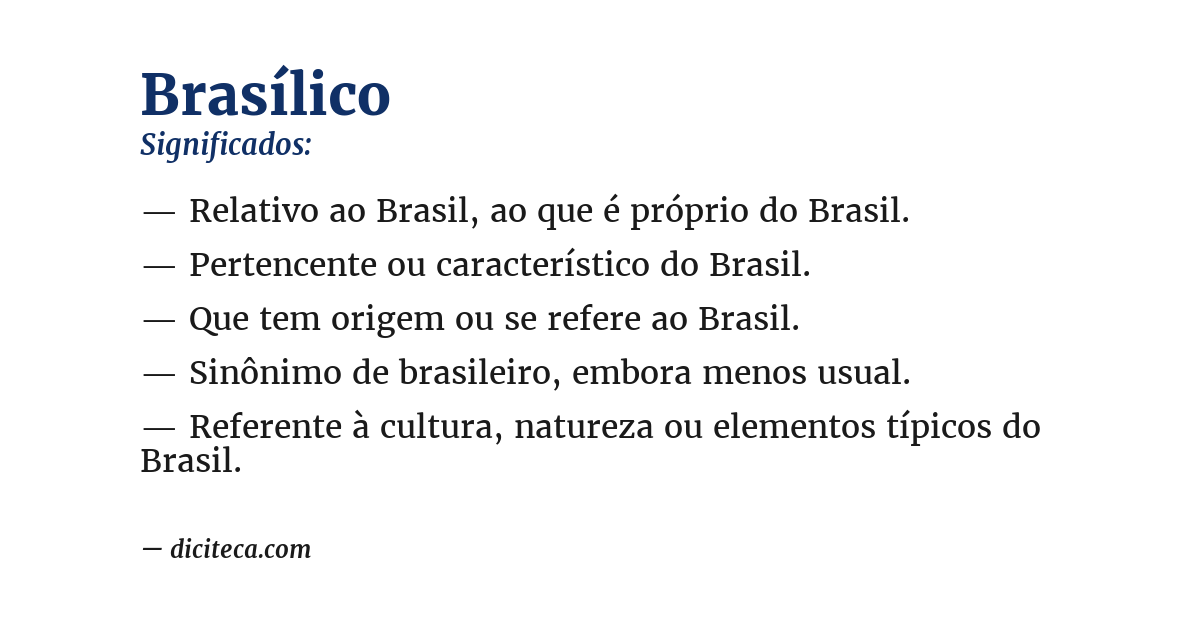 Significado de brasílico