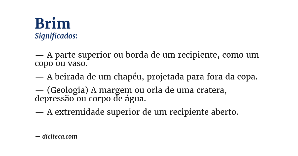 Significado de brim
