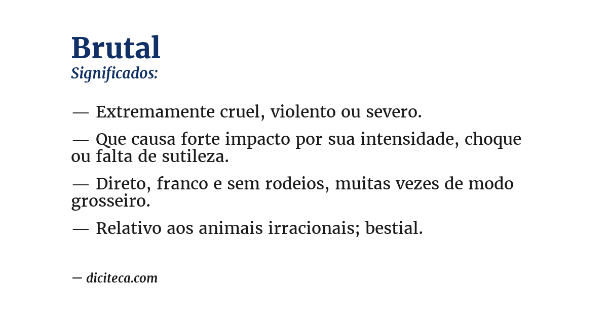 Significado de brutal