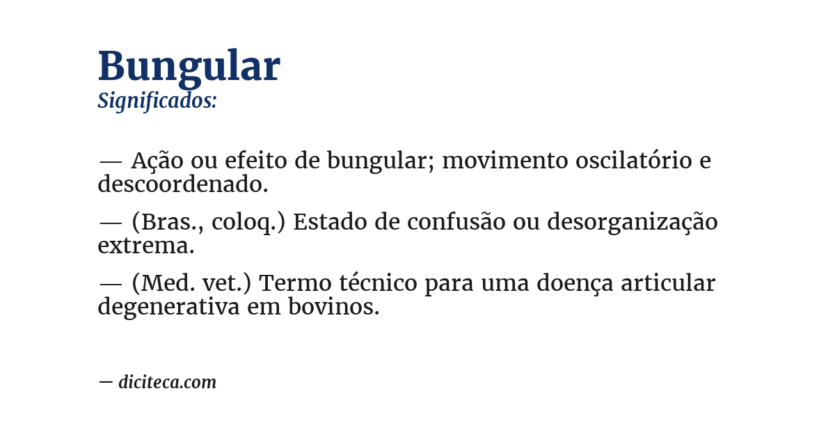 Significado de bungular