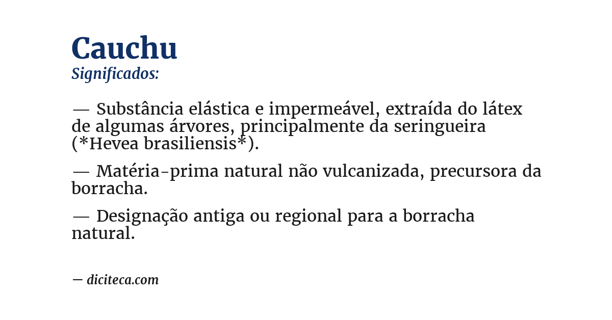 Significado de cauchu