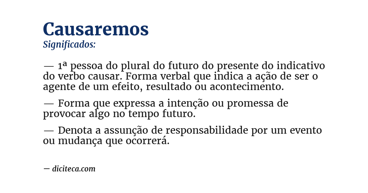 Significado de causaremos