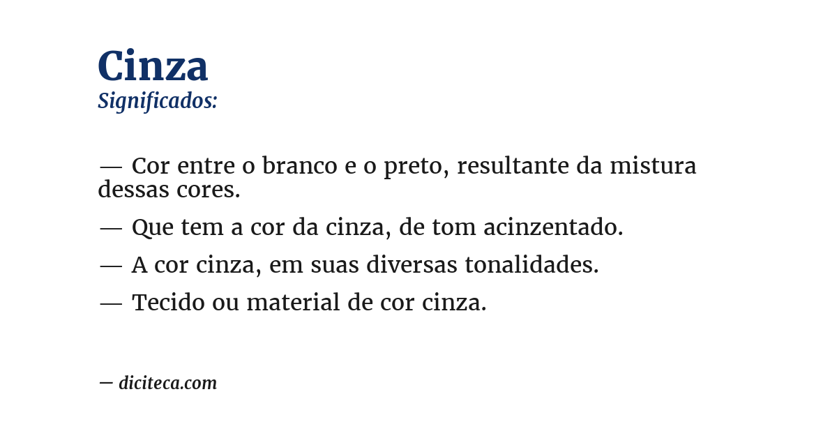 Significado de cinza