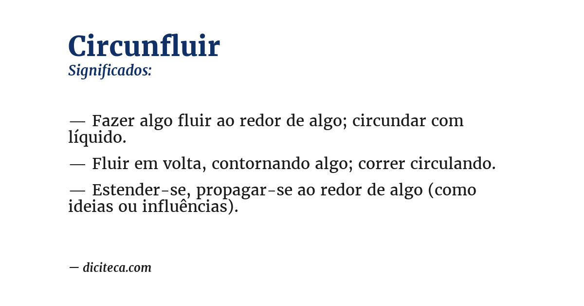 Significado de circunfluir