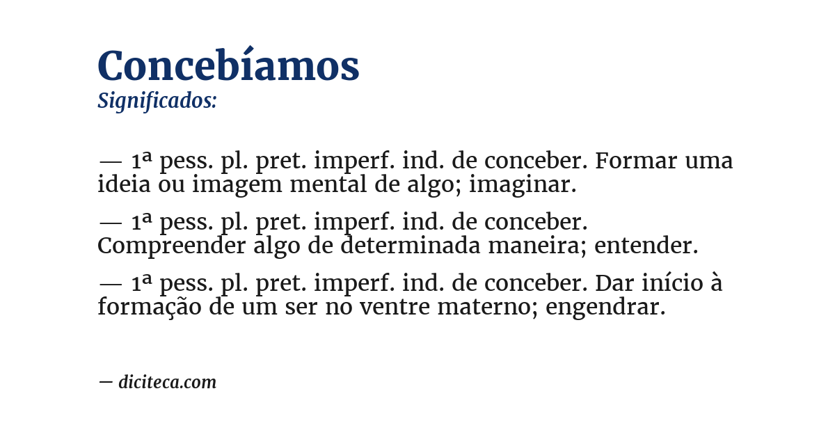 Significado de concebíamos