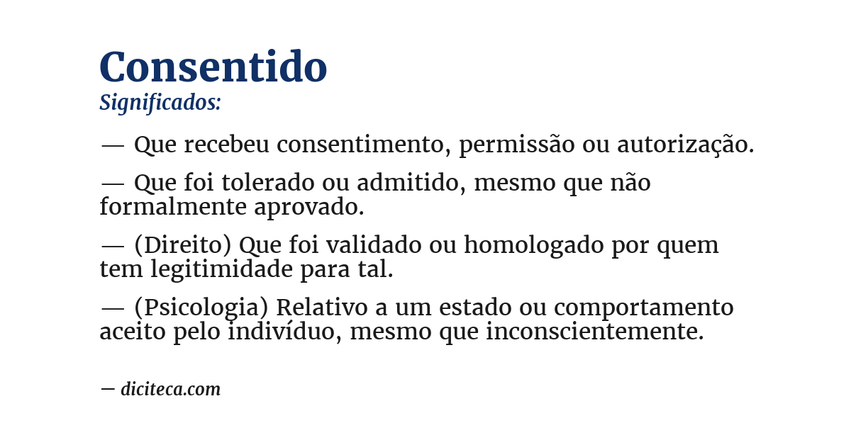 Significado de consentido