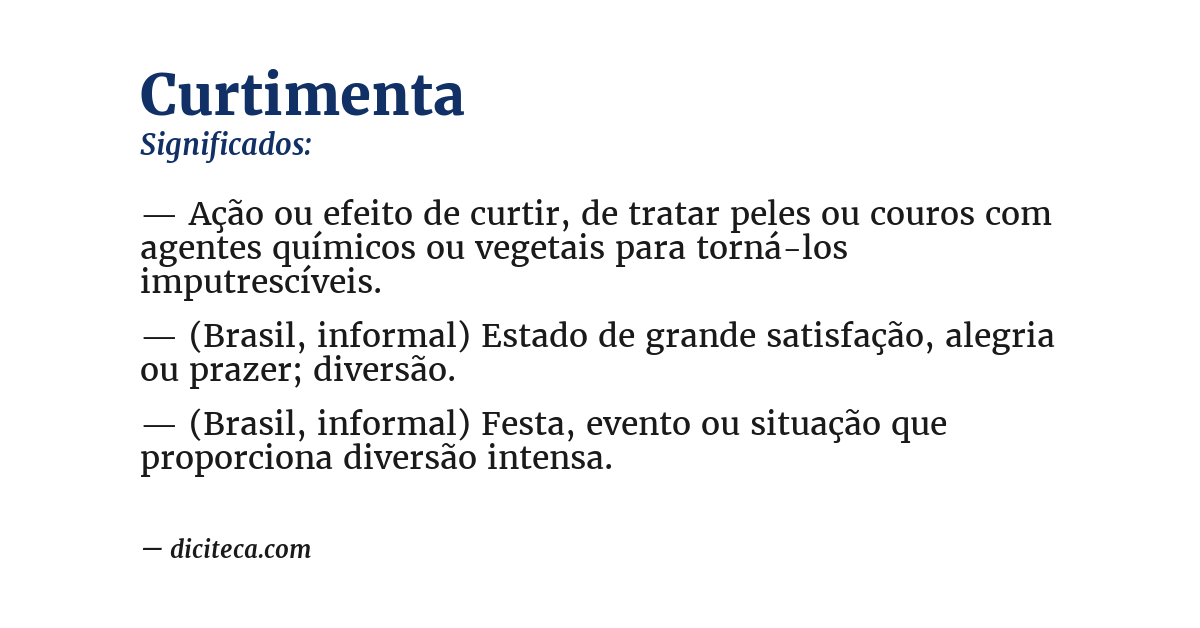 Significado de curtimenta