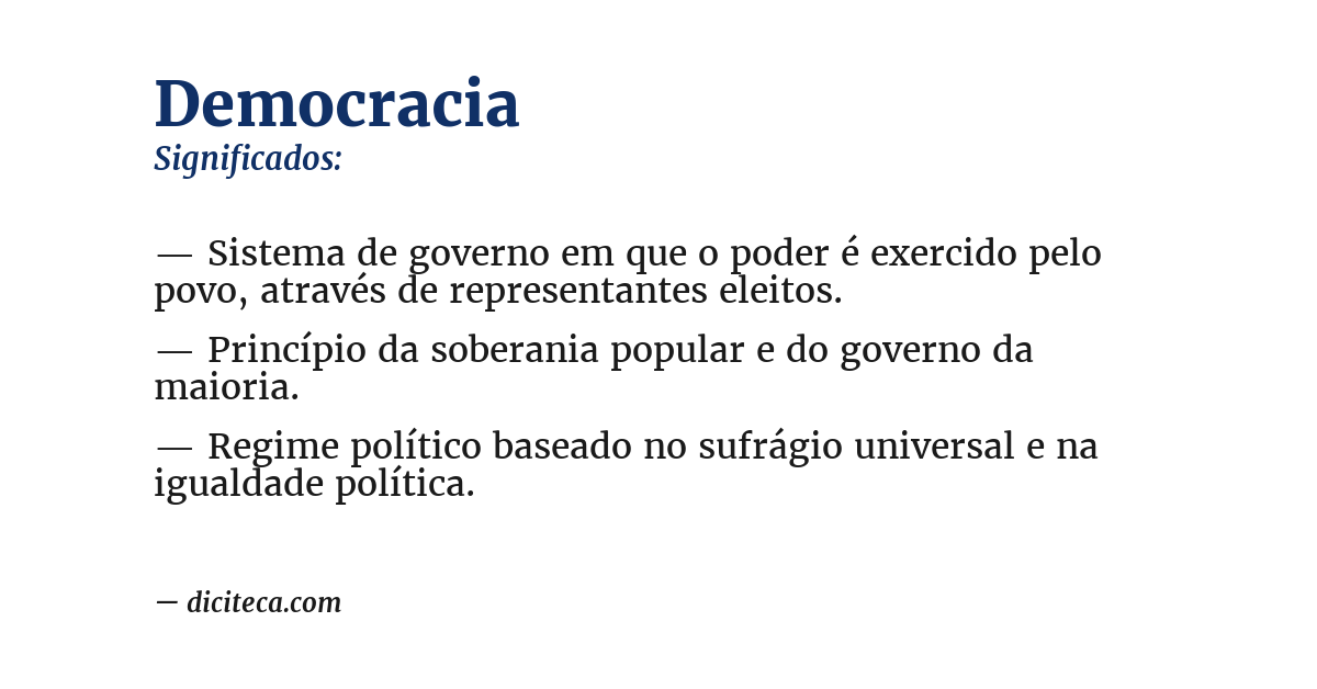 Significado de democracia