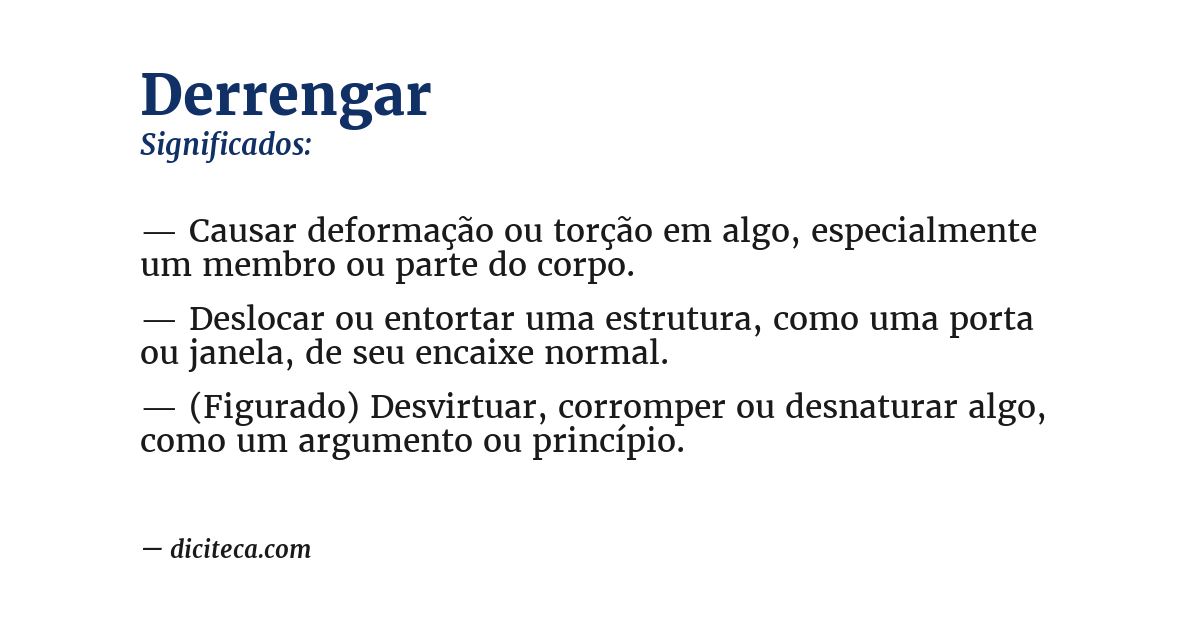 Significado de derrengar