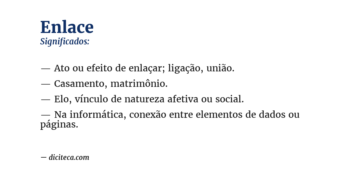 Significado de enlace