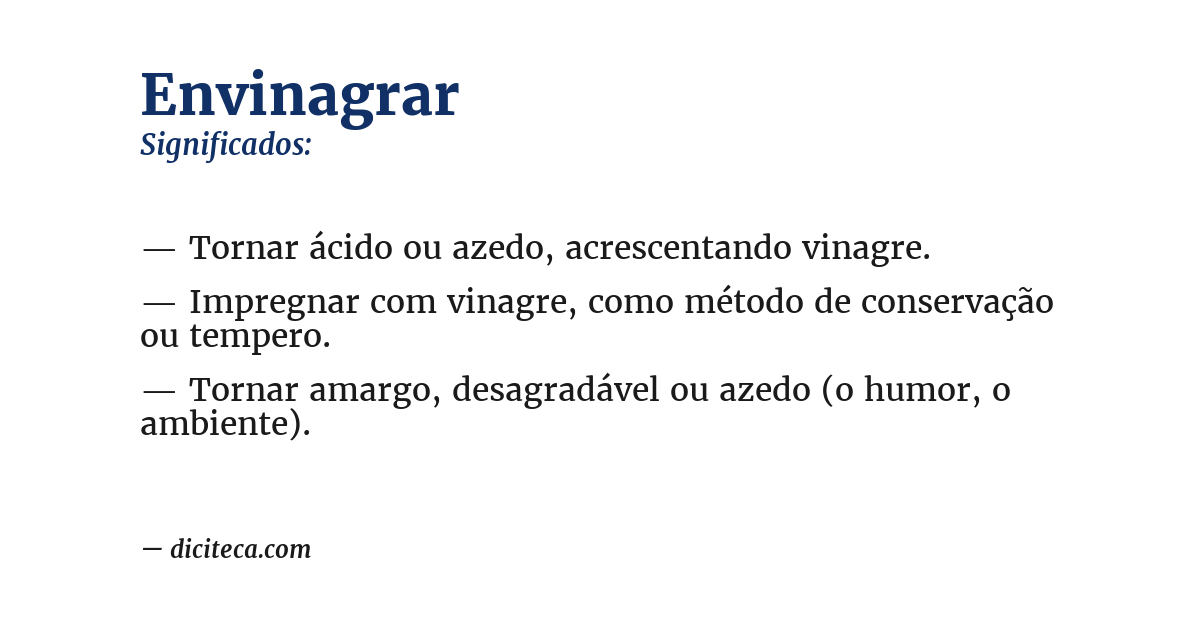 Significado de envinagrar