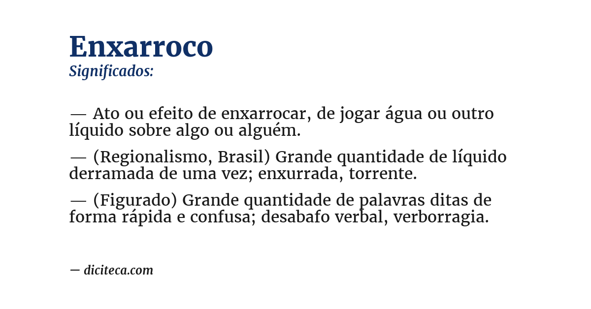 Significado de enxarroco
