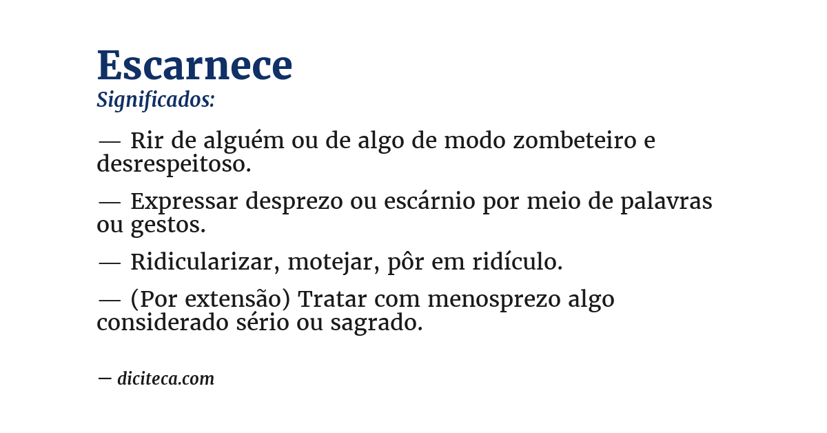 Significado de escarnece
