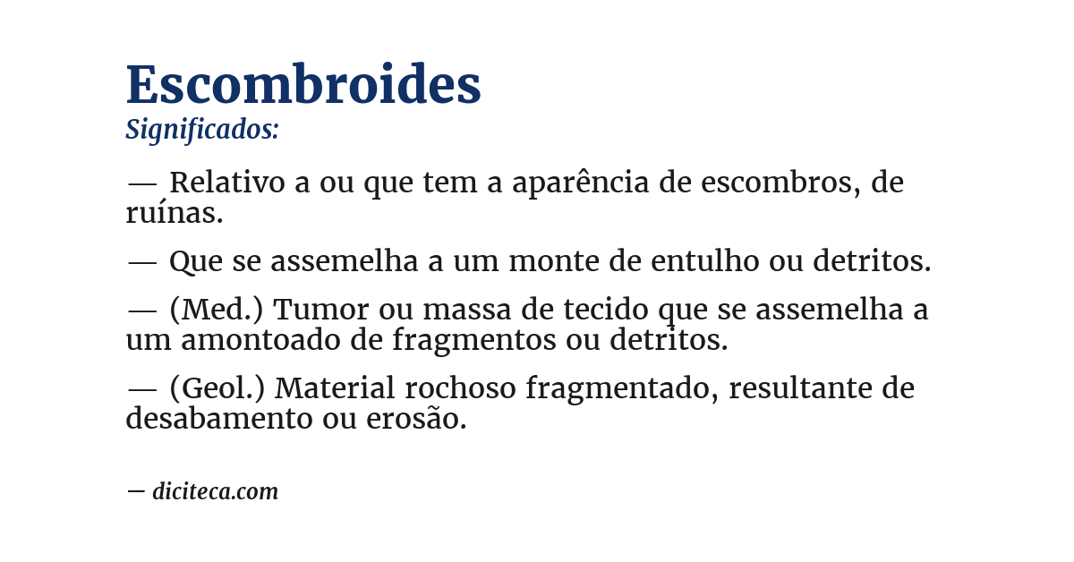 Significado de escombroides