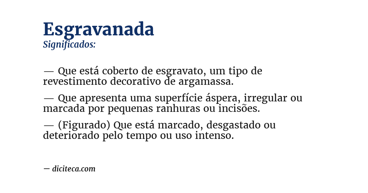 Significado de esgravanada