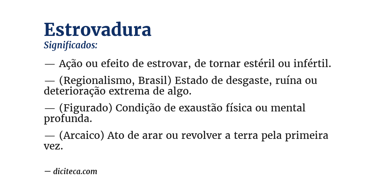 Significado de estrovadura