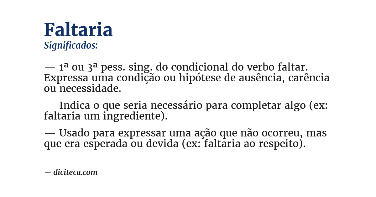 Significado de faltaria