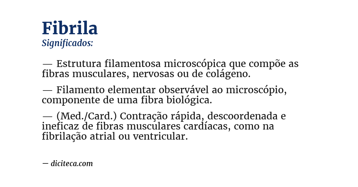 Significado de fibrila