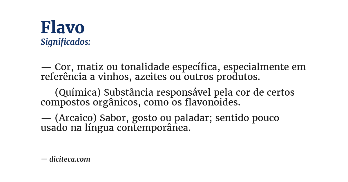 Significado de flavo