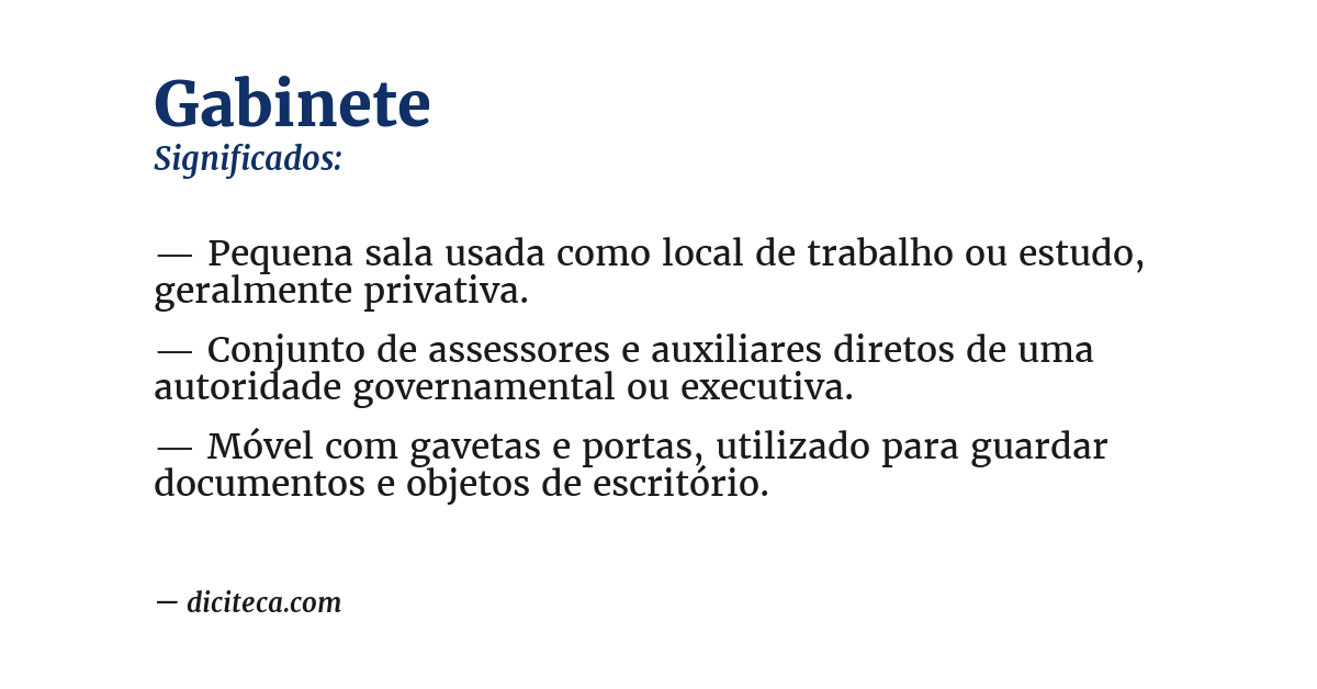Significado de gabinete