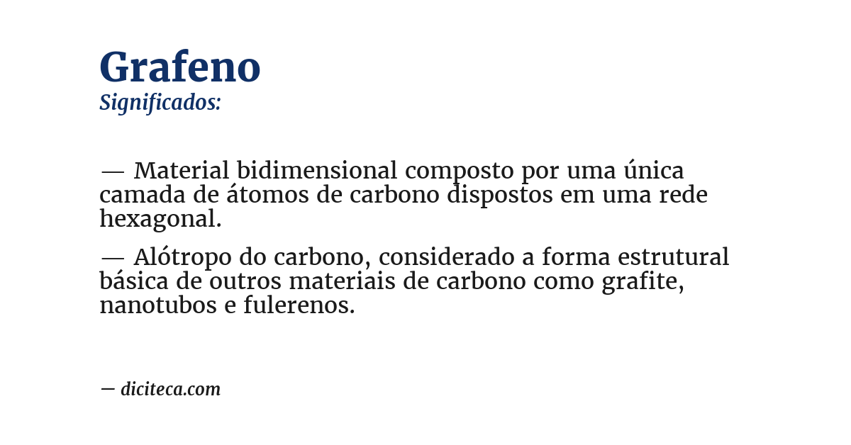 Significado de grafeno