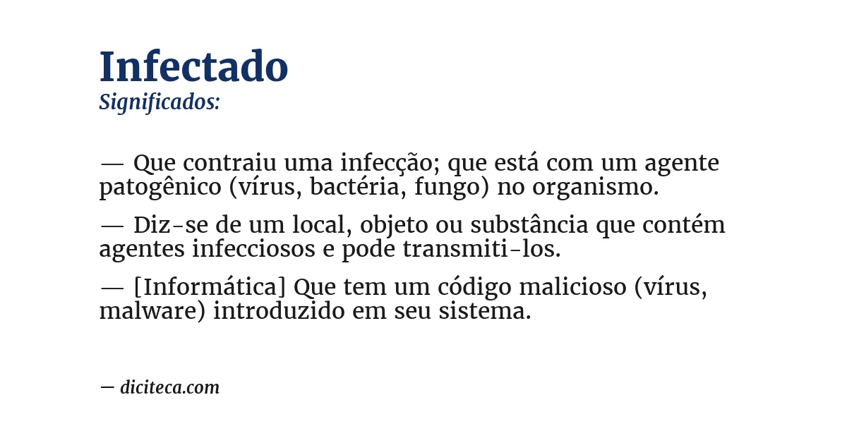 Significado de infectado