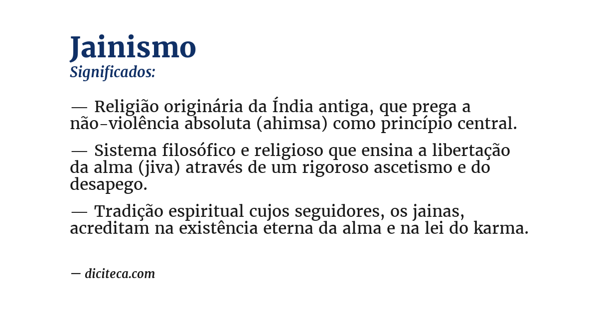 Significado de jainismo