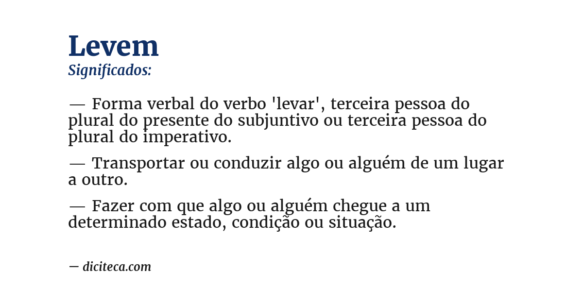 Significado de levem