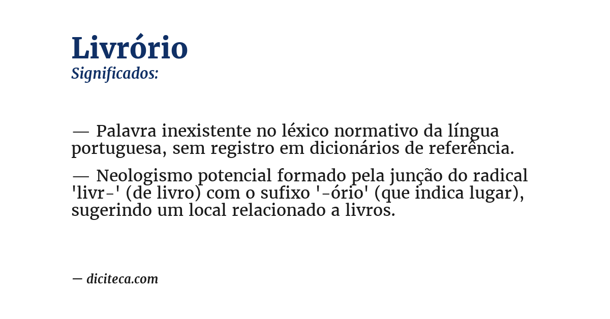 Significado de livrório