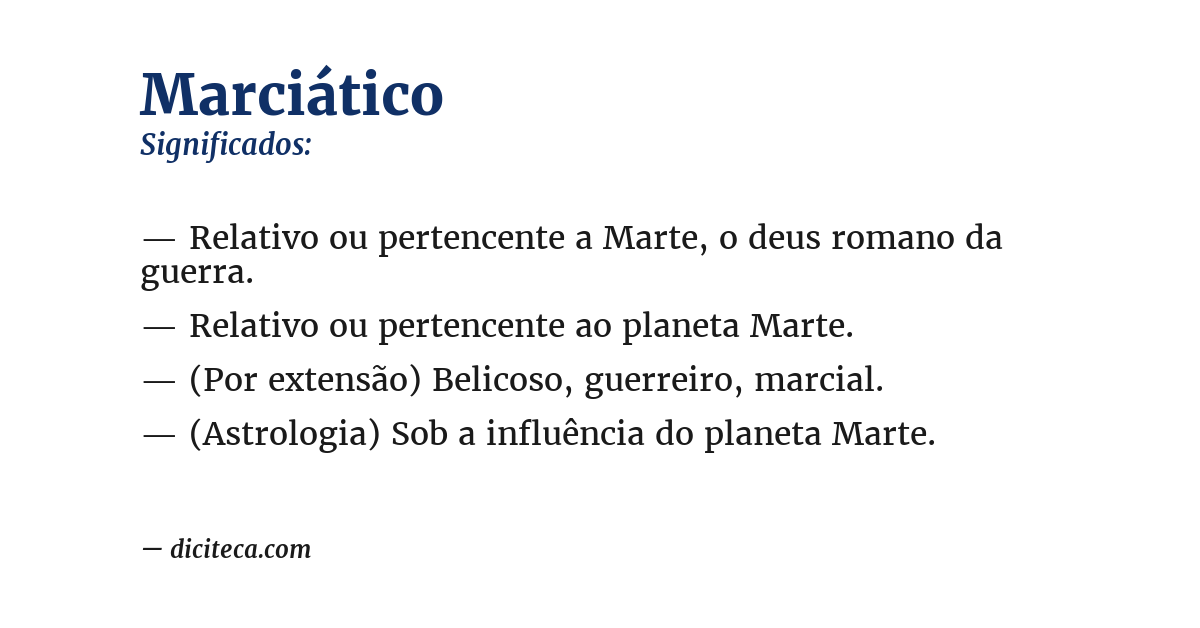 Significado de marciático