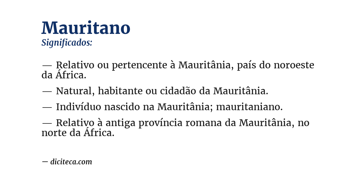 Significado de mauritano