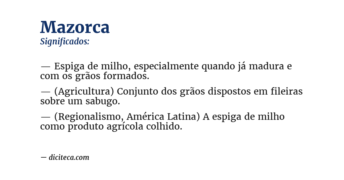 Significado de mazorca