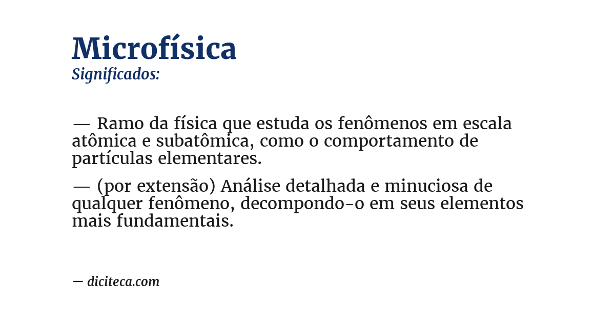 Significado de microfísica