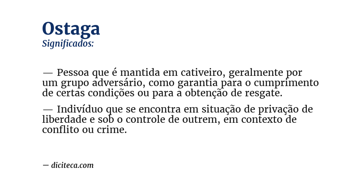 Significado de ostaga