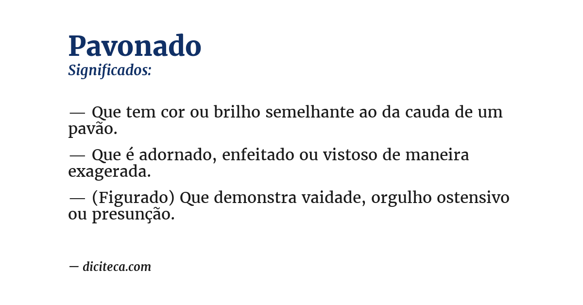 Significado de pavonado