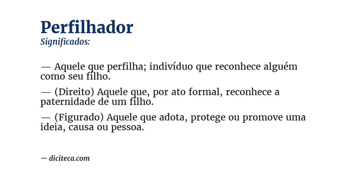 Significado de perfilhador