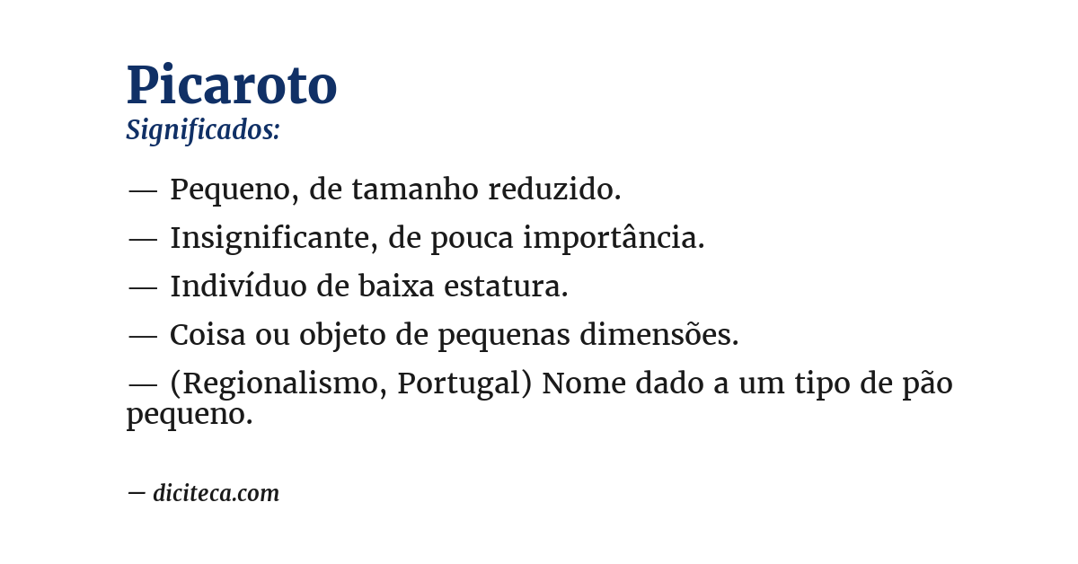 Significado de picaroto