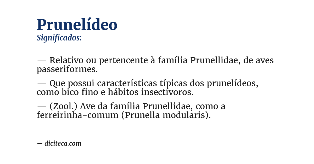 Significado de prunelídeo