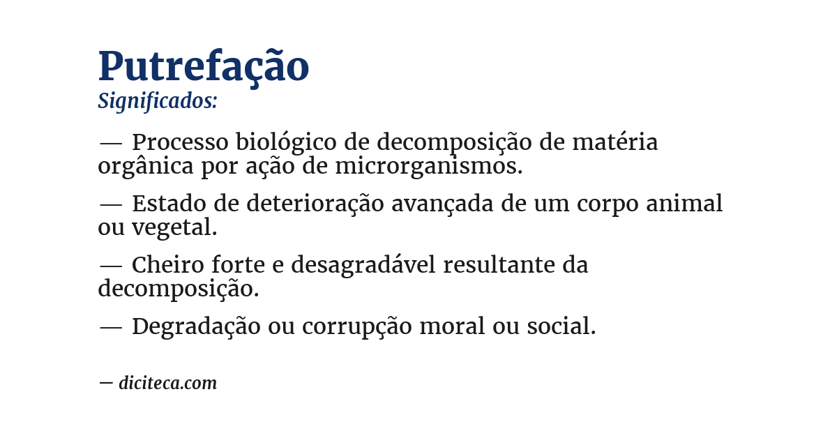 Significado de putrefação