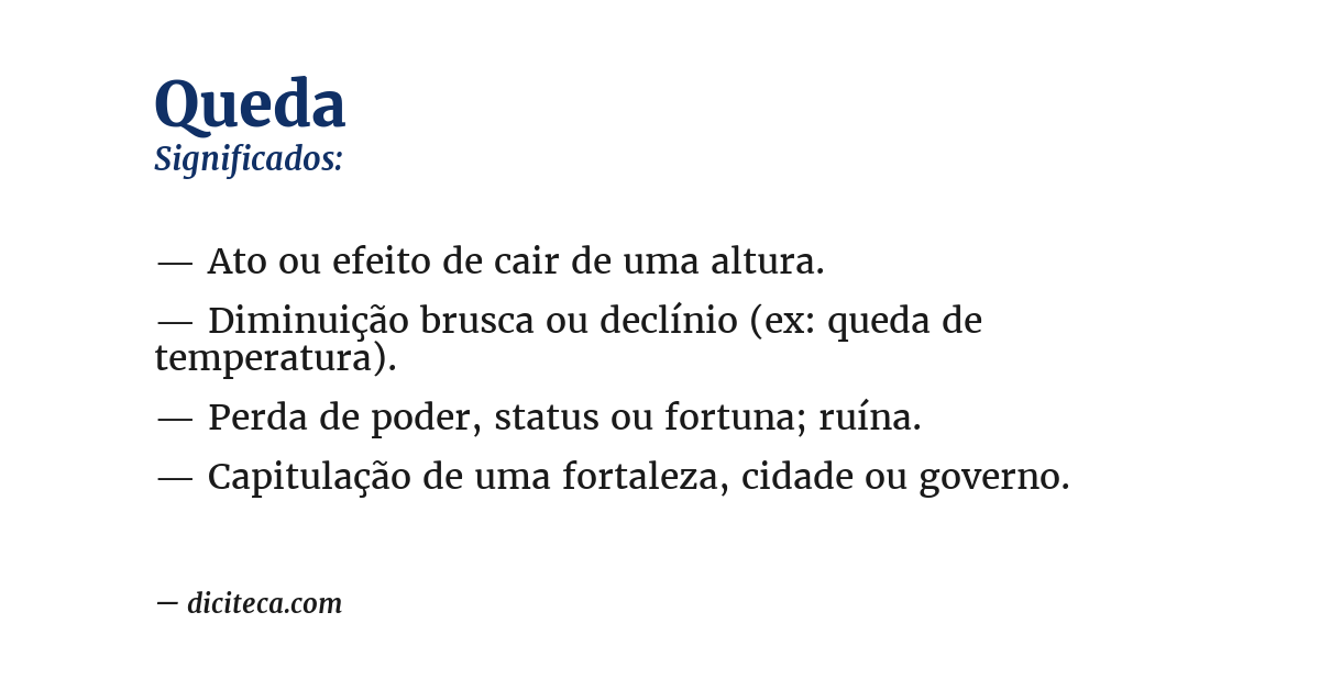 Significado de queda