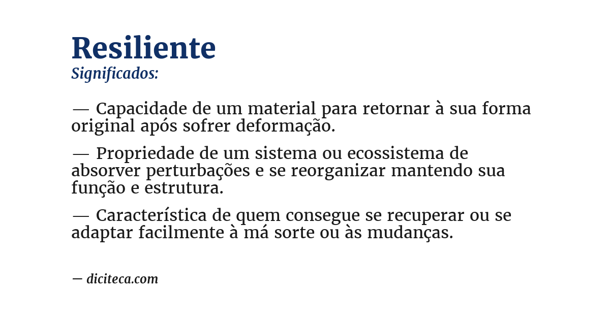 Significado de resiliente