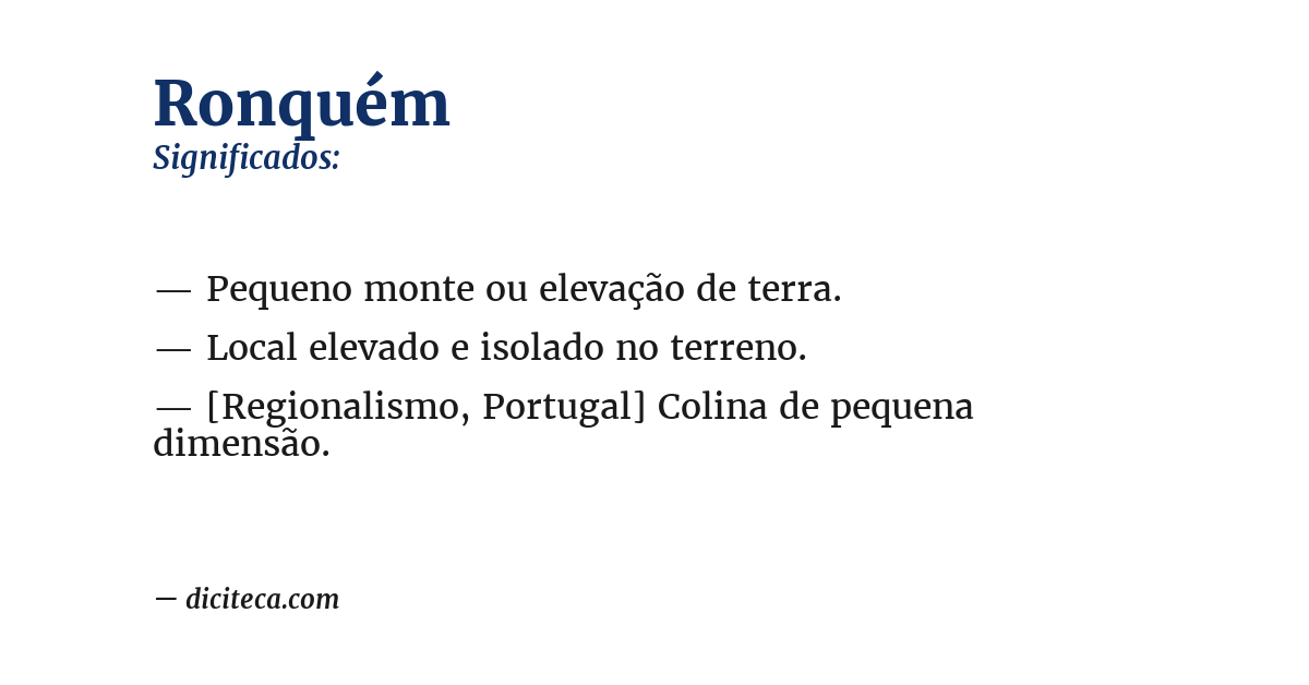 Significado de ronquém