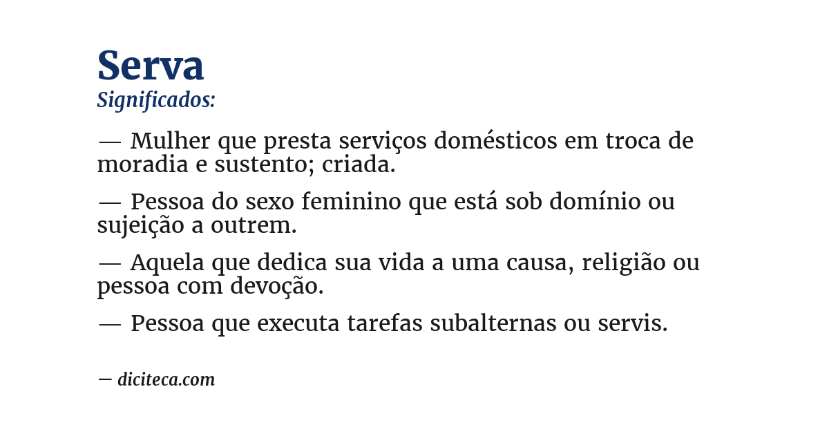 Significado de serva